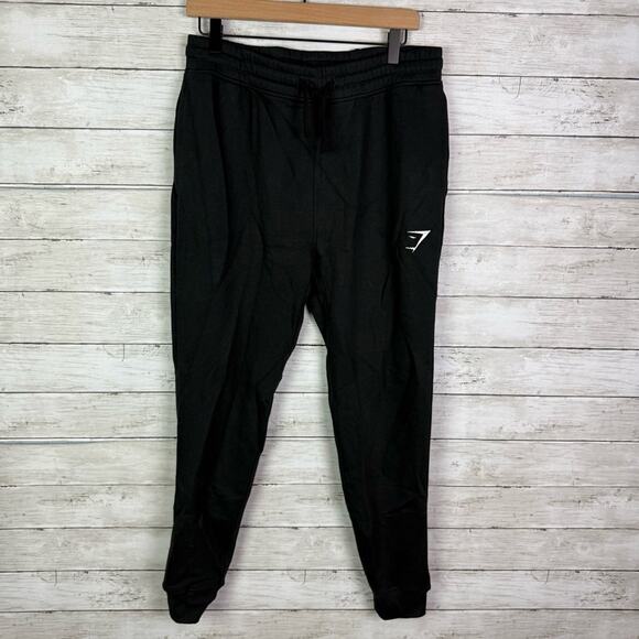 Gymshark Crest Joggers Black Size Medium - Picture 3 of 6
